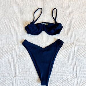 Oneone Bikini Set — Size L — Space Blue (NWOT)